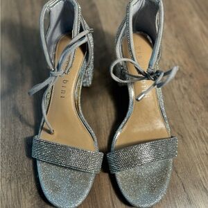 Gianni Bini the RhiaannTwo Rhinestone Ankle Tie
Block Heel Dress Sandals